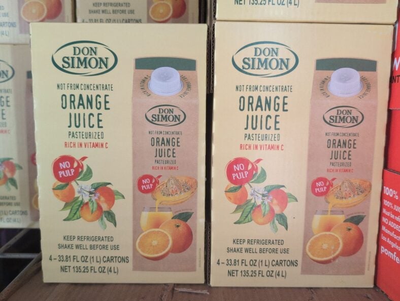 Don Simon 100% Pure Orange Juice at Costco