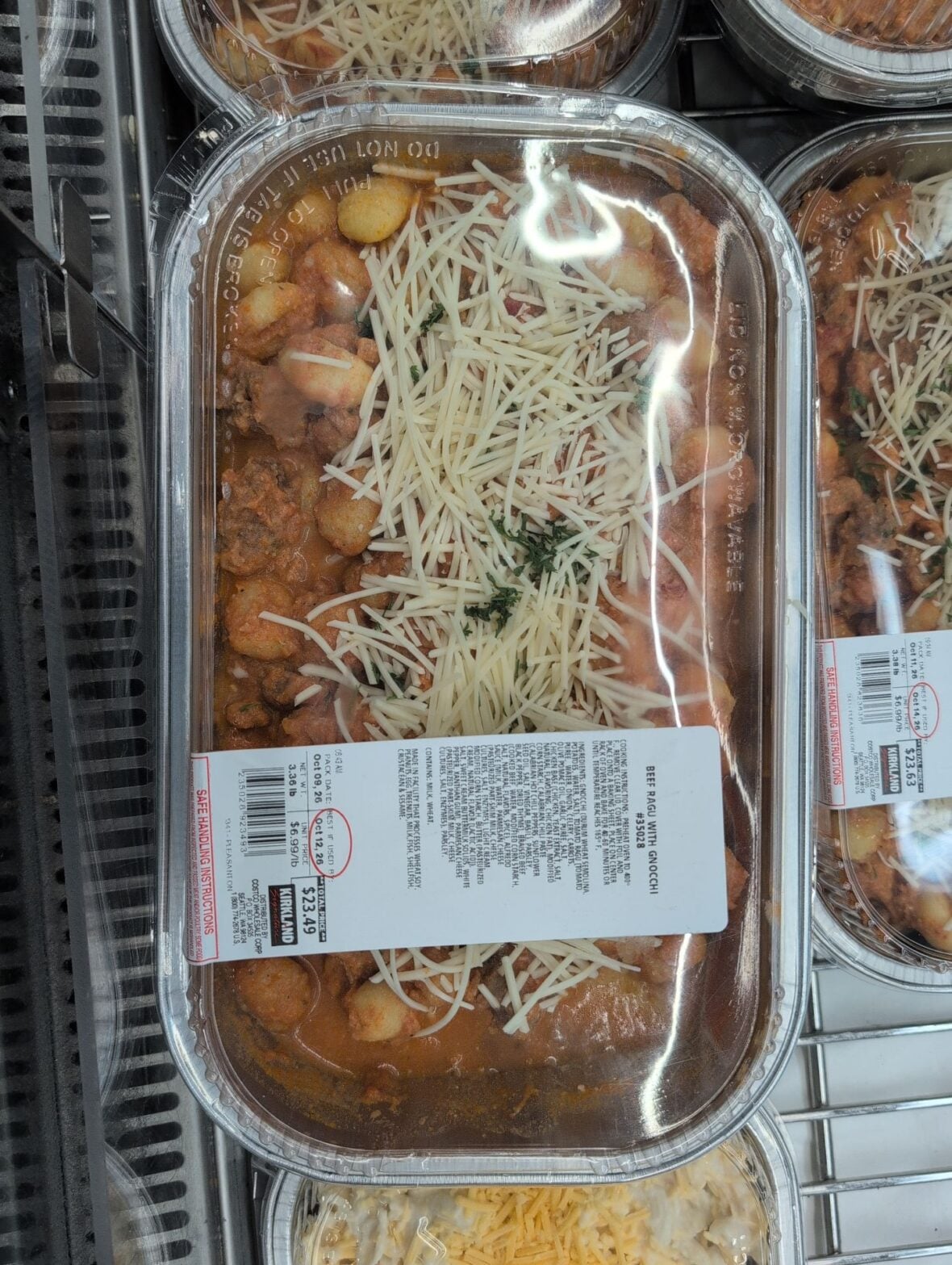 Kirkland Signature Beef Ragu With Gnocchi at Costco