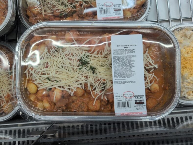 Kirkland Signature Beef Ragu With Gnocchi at Costco