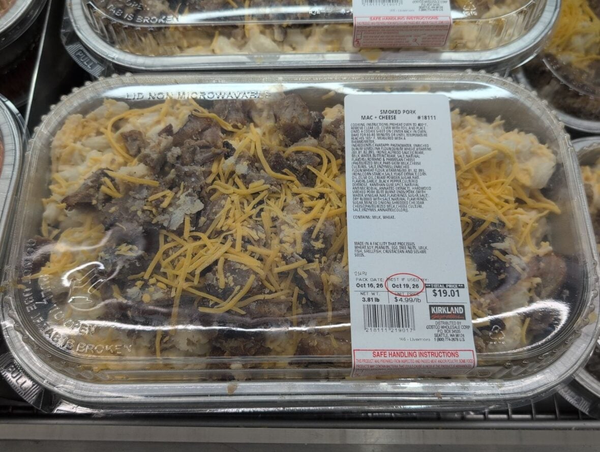 Kirkland Signature Smoked Pork Mac + Cheese at Costco