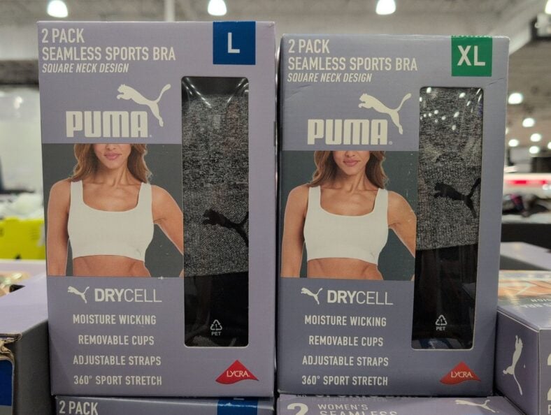 Puma Women's Square Neck Bra 2-Pack at Costco