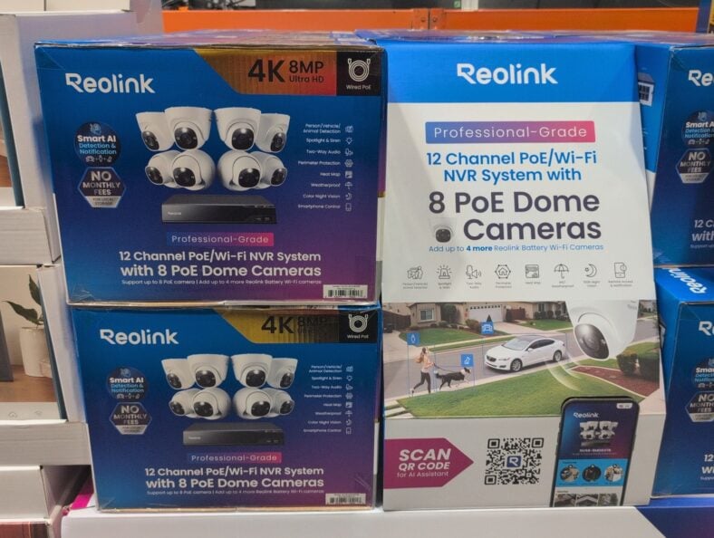Reolink 4K 8MP Wired 8-Channel NVR System with 8 Dome Cameras at Costco