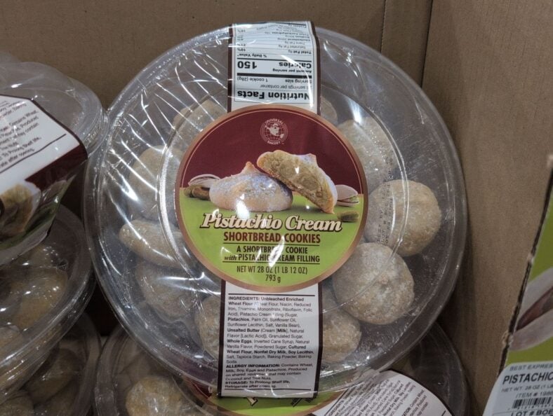 Universal Bakery Pistachio Cream Shortbread Cookies at Costco